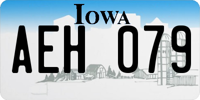 IA license plate AEH079