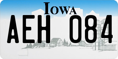 IA license plate AEH084