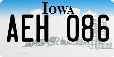 IA license plate AEH086