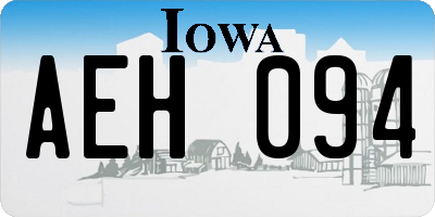 IA license plate AEH094