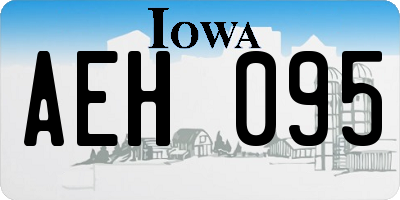 IA license plate AEH095