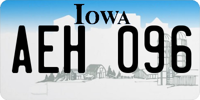 IA license plate AEH096