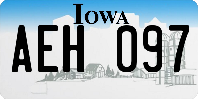 IA license plate AEH097