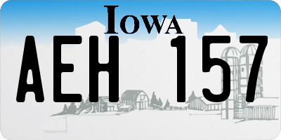 IA license plate AEH157
