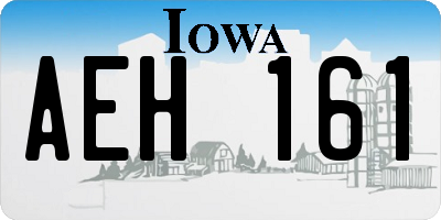 IA license plate AEH161