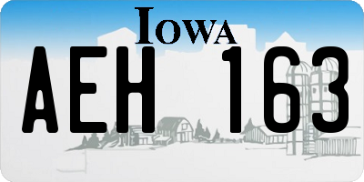 IA license plate AEH163
