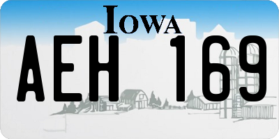 IA license plate AEH169