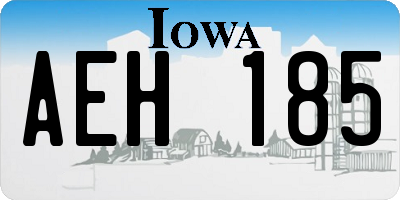IA license plate AEH185