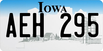 IA license plate AEH295