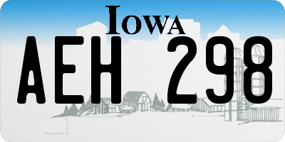 IA license plate AEH298