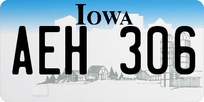 IA license plate AEH306