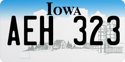 IA license plate AEH323