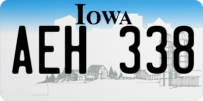 IA license plate AEH338