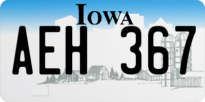 IA license plate AEH367