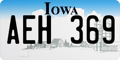 IA license plate AEH369