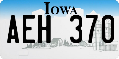 IA license plate AEH370