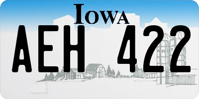 IA license plate AEH422