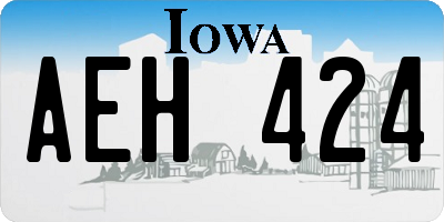 IA license plate AEH424