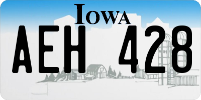 IA license plate AEH428