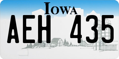 IA license plate AEH435