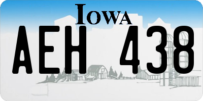 IA license plate AEH438