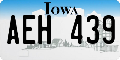 IA license plate AEH439