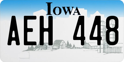 IA license plate AEH448
