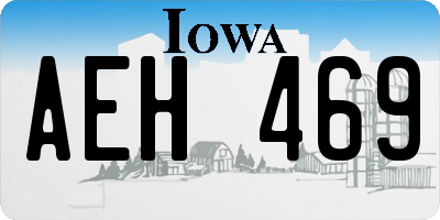 IA license plate AEH469