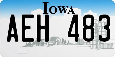 IA license plate AEH483