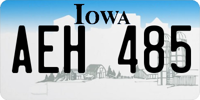 IA license plate AEH485