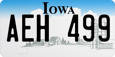 IA license plate AEH499