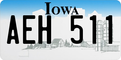 IA license plate AEH511