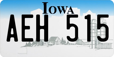 IA license plate AEH515