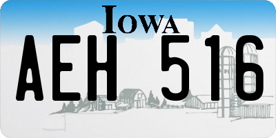 IA license plate AEH516