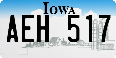 IA license plate AEH517