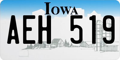 IA license plate AEH519