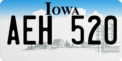 IA license plate AEH520
