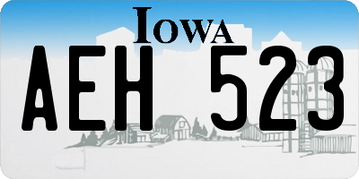 IA license plate AEH523