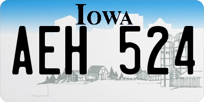 IA license plate AEH524