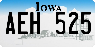 IA license plate AEH525