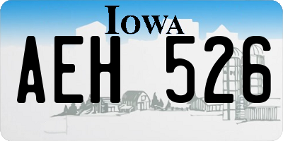 IA license plate AEH526