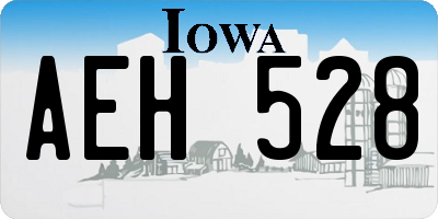 IA license plate AEH528