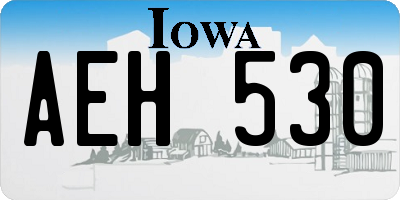IA license plate AEH530