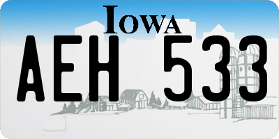 IA license plate AEH533