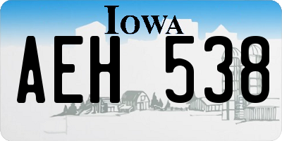 IA license plate AEH538