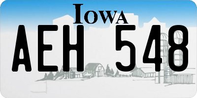 IA license plate AEH548