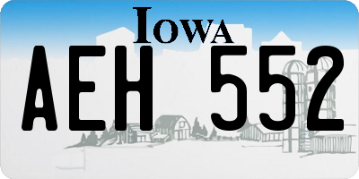 IA license plate AEH552