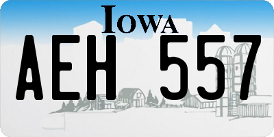 IA license plate AEH557