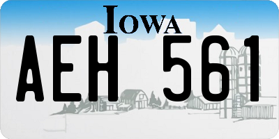 IA license plate AEH561