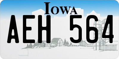 IA license plate AEH564